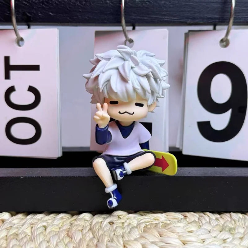 10CM Anime Hunter × Hunter Killua Zoldyck Figure Noodle Stopper Model Toy Doll Aciton Figure PVC Desktop Ornament Gift