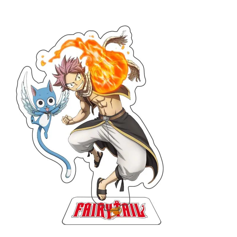 15cm FAIRY TAIL 100 YEARS QUEST Etherious Figure Acrylic Stand Lucy Heartfilia Statue Erza Scarlet Desk Ornament Toys Collection