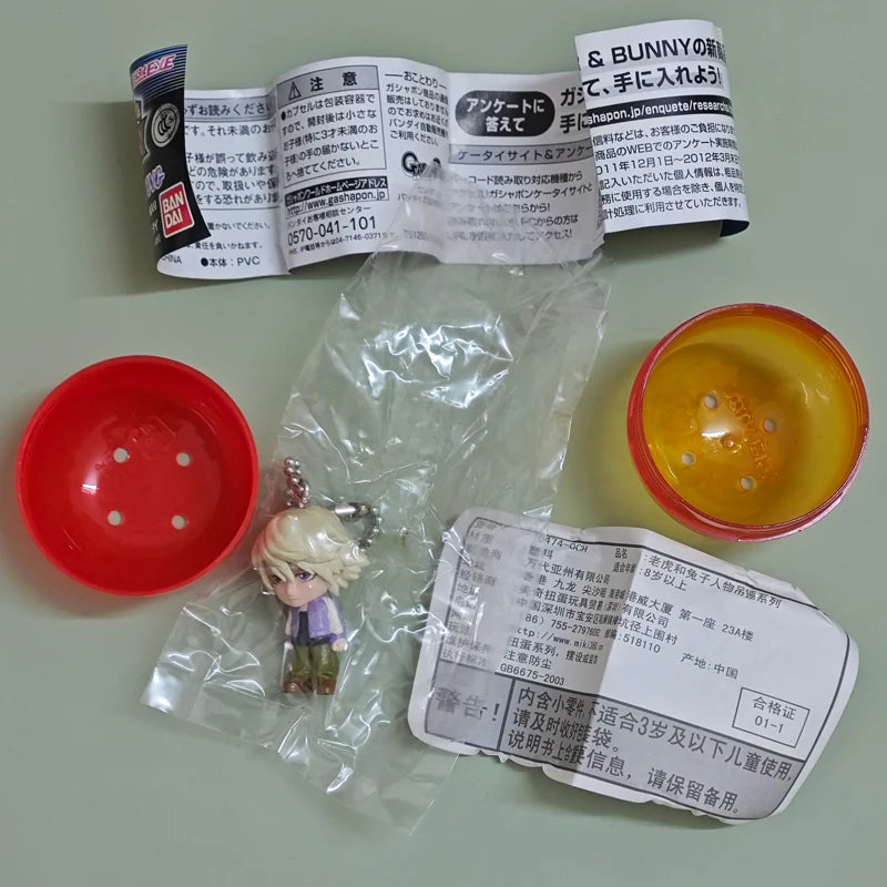 Original Cute Tiger Bunny Hero TV Anime Figure Gashapon Capsule Toy Model Pendent Rare Limited Collection Gift for Kid Adult