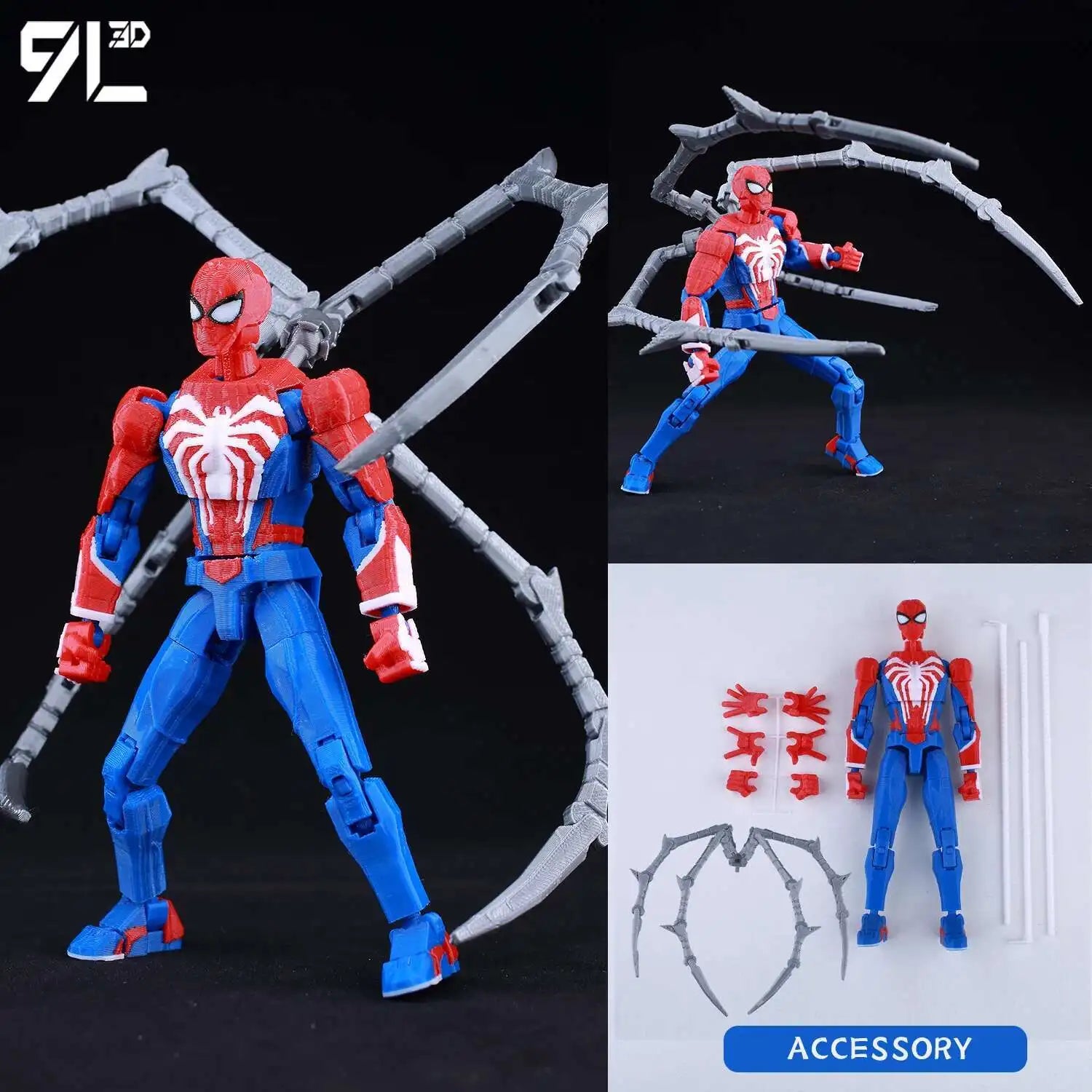 9L3D Printed Lucky Dummy 13 One-Punch Man 3D Action Figure, Multi-Jointed Poseable Anime Model, Collectible Gift for Fans