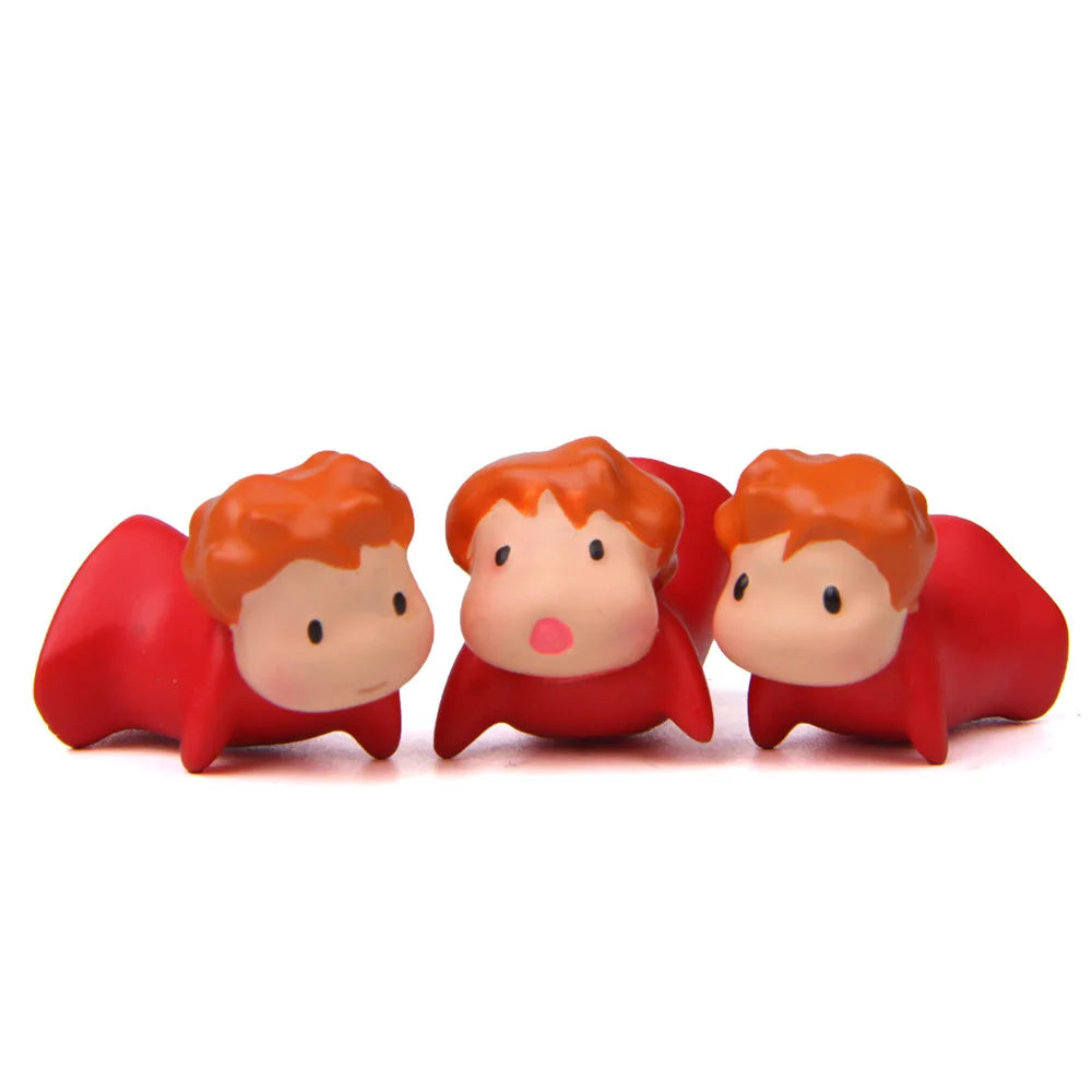Cartoon Figure Mini Statue Cute Ponyo Toys Room Ornaments Kawaii Animal Model Toy Kid Gifts Fashion Collecction