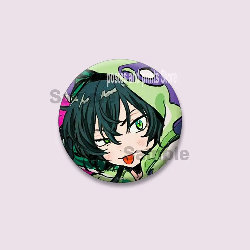 Cartoon Figure Miya Chinen Reki Kyan Button Pins Anime SK8 The Infinity Round Brooch Bag Clothes Accessories Jewelry Badge Gifts