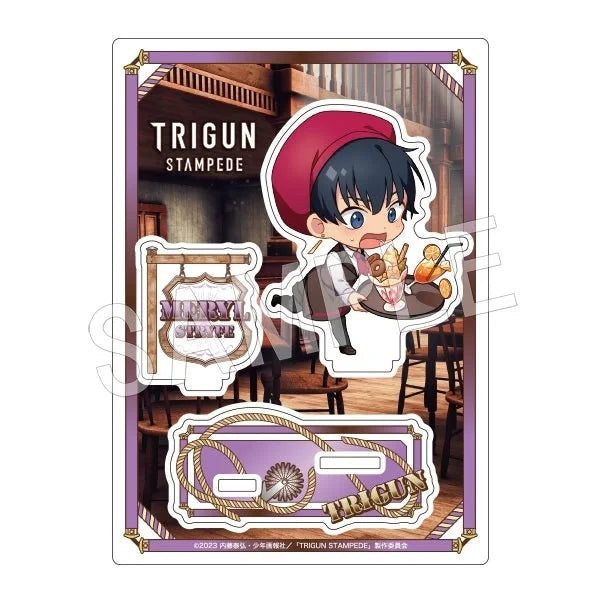 Anime Trigun Stampede Plate Desk Decor Nicholas D. Wolfwood Collection Ornament Vash The Stampede Acrylic Standing Model Gifts