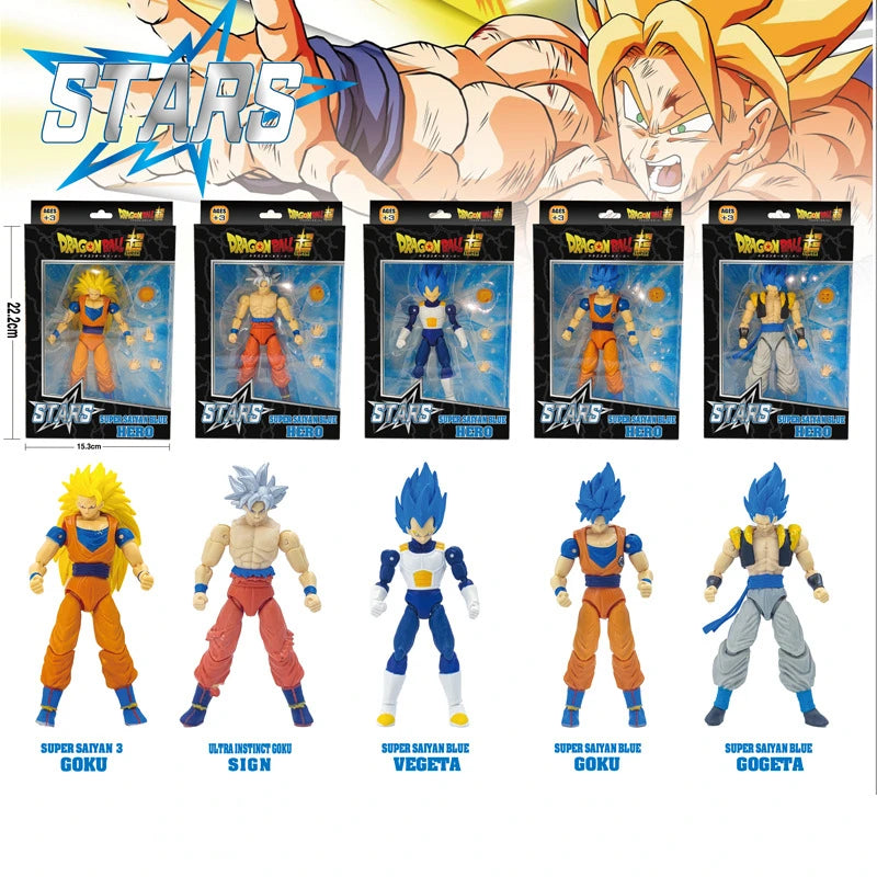 Dragon Ball SHF Goku Vegeta Action Figure Super Saiyan Gogeta Dbz Figurine PVC Collection Model Toys for Kids Gifts