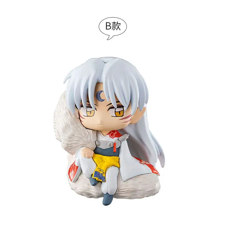Inuyasha Action Figure Model Sitting Series Anime Peripheral Products Kagome Kikyo Sesshoumaru Rin Gashapon EX CASHAPON ORIGINAL