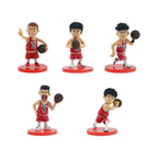 5PCS Slam Dunk Q Edition Sakuragi Hanamichi Ryukawa Maple Shobei Basketball Team Doll Handmade Ornament Car Decoration Toys