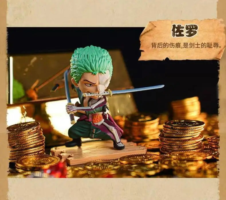 New Anime One Piece Semi Dissected First Generation Blind Box Zoro Luffy Sanji Robin Figure Ornaments Kids Toy Birthday Gift