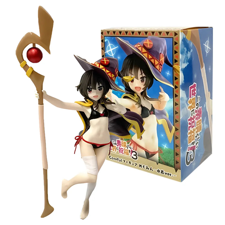 Megumin Great Mage Swimsuit Figure Model Ornament - Beautiful Girl Prize Collectible from 'God's Blessing on This Wonderfu