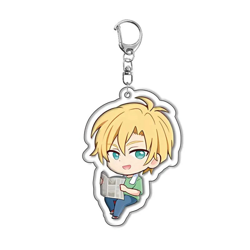 Anime Cartoon Banana Fish Figure Characters Acrylic Keychain Car Keychain Women Men Bag Accessories Charm Pendant Jewelry Gifts