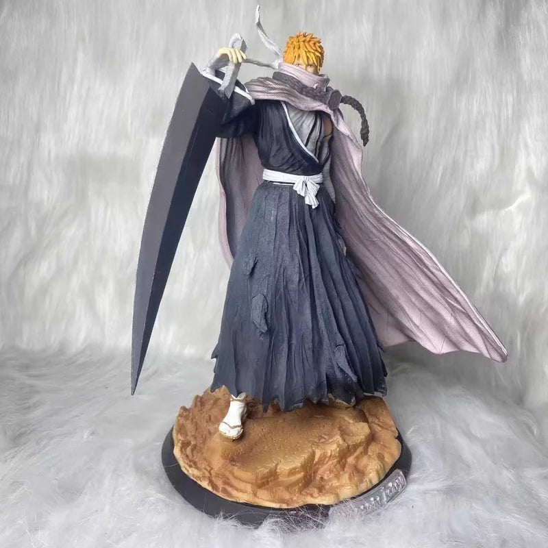 Bleach Anime Figure Thousand Year Blood Battle Kurosaki Ichigo Voided Moon Cutting Model Mighty Ornament Dollar Statue Boys Gift