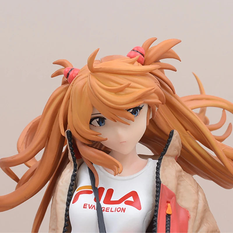 23CM EVA Anime Figure Asuka Langley Soryu Tide Brand Costume Dress Up Model Toy Gift Collection PVC Evangelion Aciton Figure