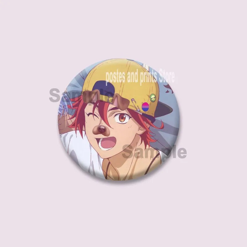Cartoon Figure Miya Chinen Reki Kyan Button Pins Anime SK8 The Infinity Round Brooch Bag Clothes Accessories Jewelry Badge Gifts
