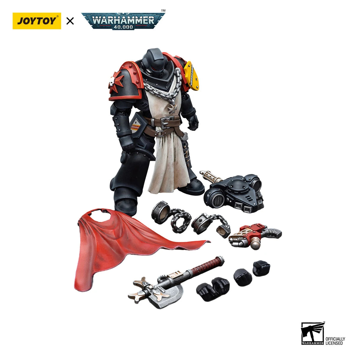 JOYTOY Warhammer 40k 1/18 Action Figures Black Templars Primaris Sword Brethren Alberic Granbertus