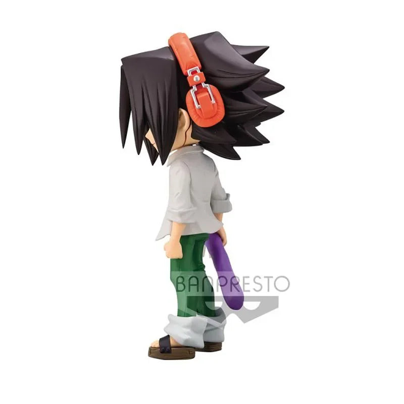 Bandai Genuine Q Posket SHAMAN KING Yoh Asakura Anime Action Figure Toys for Boys Girls Kids Gifts Collectible Model Ornaments