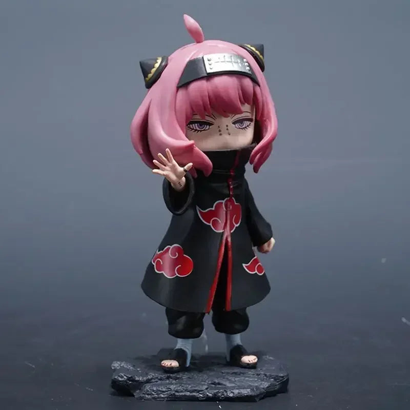 Spy×family Anya Forge Figures Anya Cos Uchiha Itachi and Pain Figurine Naruto Model PVC Cute Anime Collection Statue Toys Gifts