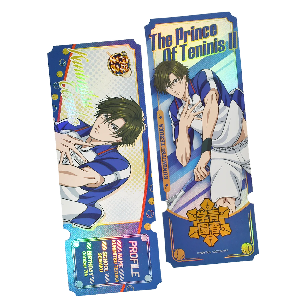 New Prince of Tennis Genuine Laser Ticket/Bookmark Collection Hobby Toys Echizen Ryoma Syusuke Fuji Atobe Keigo Kunimitsu Tezuka