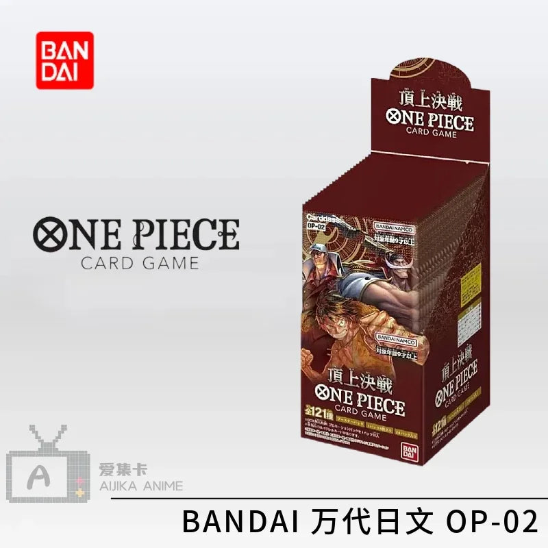 In Stock Bandai Original One Piece Anime Card OPCG OP01-OP13 EB02 EB03 Full Set Box Anime Manga TCG Cards for Collectors Gifts