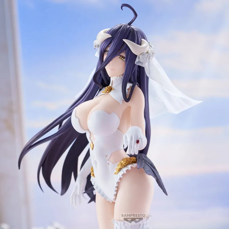 Bandai Genuine BANPRESTO OVERLORD GLITTER&GLAMOURS Albedo Wedding  Anime Action Figure Collectible Model Toys Gift Children Kid