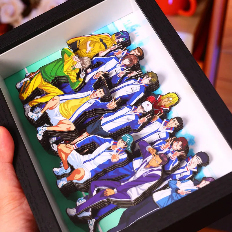 New Anime Prince of Tennis 3D Handmade Art Painting Ryoma Echizen Cartoon Figure Collect Picture Ornaments Decoration Fans Gifts