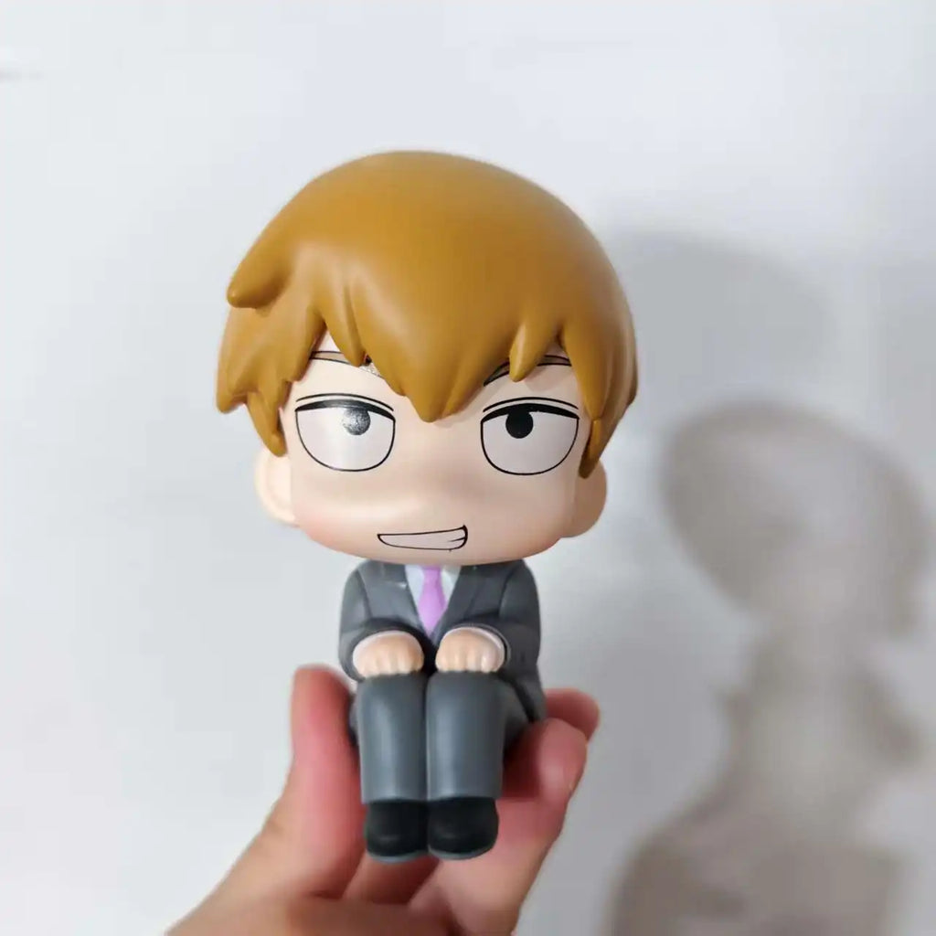Anime  look up Arataka Reigen Mob Psycho 100 Shigeo Kageyama  Cute Version Action Figure Model Toy 10cm