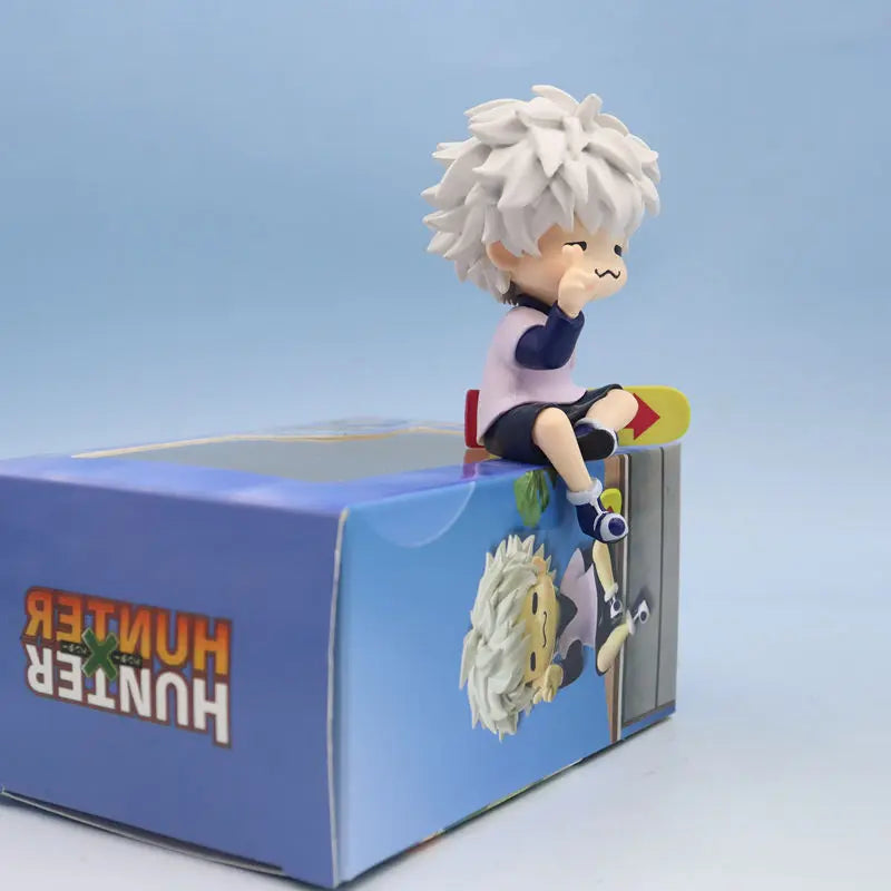10CM Anime Hunter × Hunter Killua Zoldyck Figure Noodle Stopper Model Toy Doll Aciton Figure PVC Desktop Ornament Gift