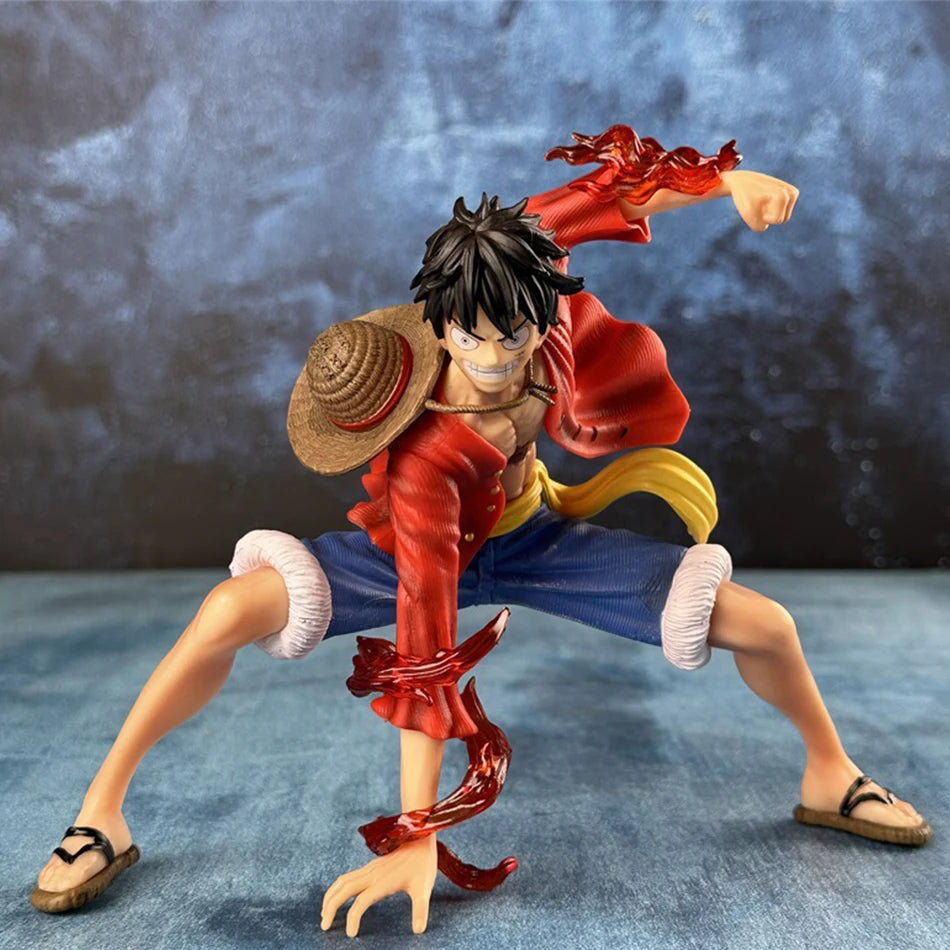 20cm One Piece Luffy Figures Monkey D. Luffy Battle Style Action Figures PVC Anime Collection Model Toys Birthday Ornamen Gifts