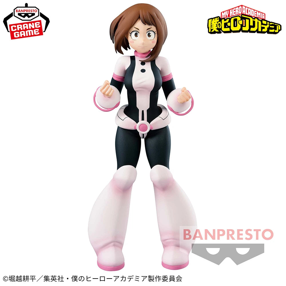 In Stock BANDAI Banpresto Original Anime My Hero Academia-Ochaco Uraraka Anime Figures Model Collection PVC Model Toys