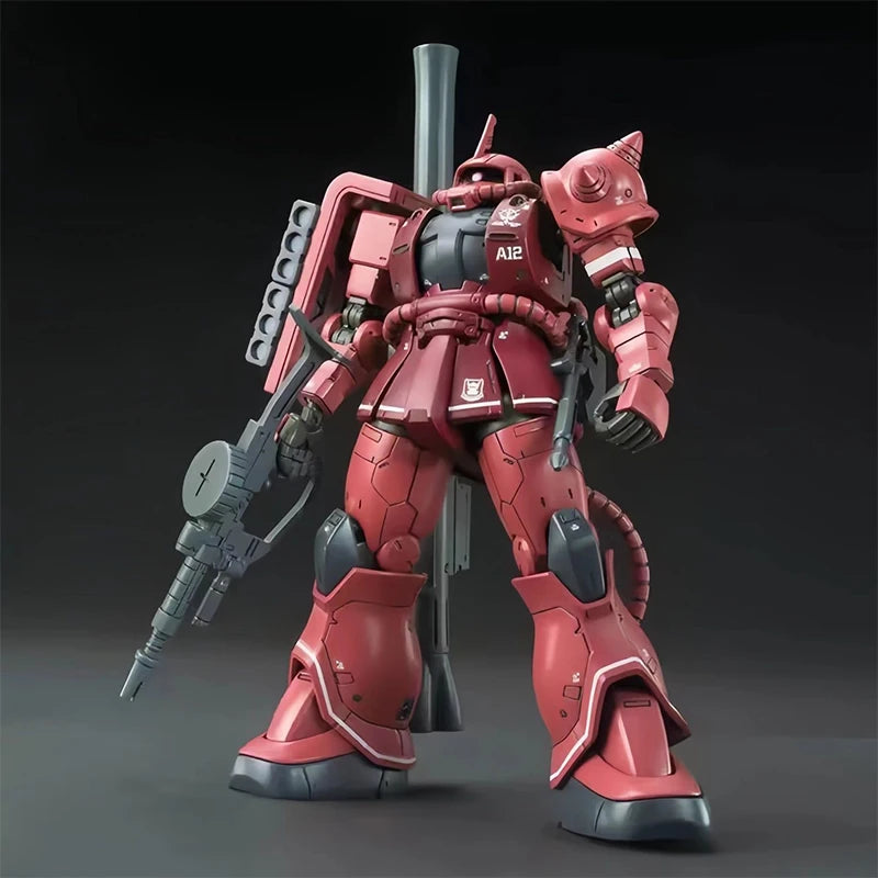 GUNDAM Animation Game Peripheral Toys HG 1/144 ZAKU BLACK TRI-STARS Assembly Movable Anime Action Model Figures Collection