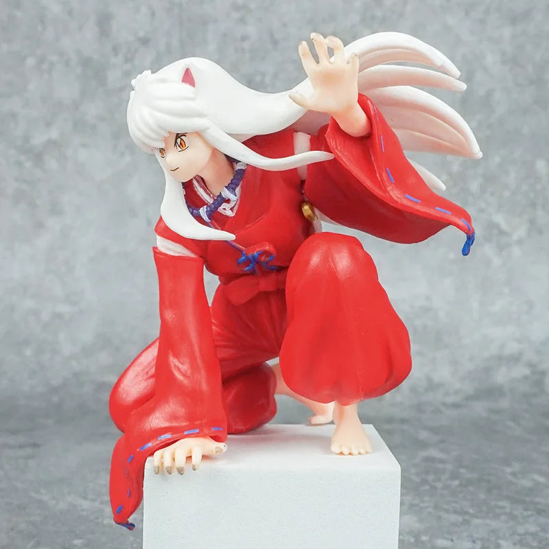 Anime Sesshoumaru Inuyasha Sitting Pressing Action Figures Model Kit Chassis Decor Trendy Toys Desktop Ornament Wholesale Gift