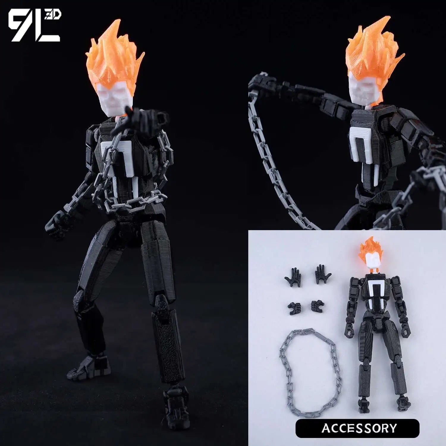9L3D Printed Lucky Dummy 13 One-Punch Man 3D Action Figure, Multi-Jointed Poseable Anime Model, Collectible Gift for Fans
