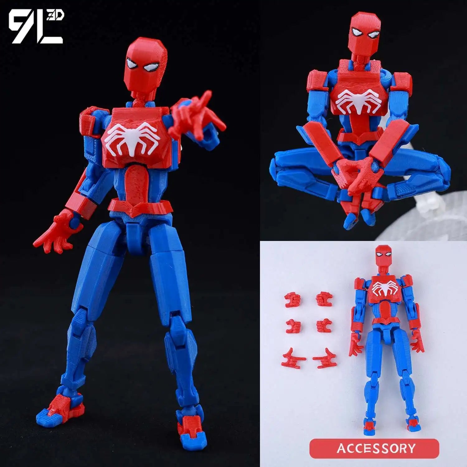 9L3D Printed Lucky Dummy 13 One-Punch Man 3D Action Figure, Multi-Jointed Poseable Anime Model, Collectible Gift for Fans