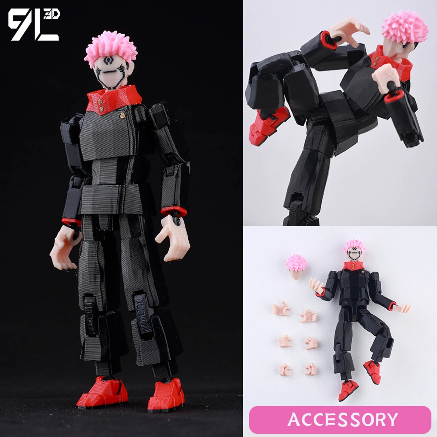 9L3D T13 Nanami Kento Battle Pose Figure JJK Anime Action Model LUCKY13 Figure Collector's Edition Dummy13 Gift for Fans