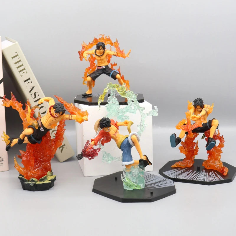 One Piece Luffy Roronoa Zoro Portgas D Ace Figure Toys Sabo Vinsmoke Sanji PVC Anime Action Figurine Model Dolls Gift