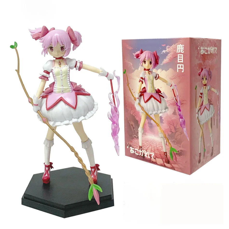 17cm Puella Magi Madoka Magica Aniem Figure Kaname Madoka Action Figure Magic Girl Model Decor Statue Dolls Toys Christmas Gift
