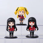 Anime Saotome Meari Figure Gambling Abyss Model Toy Gift  Funko Pop PVC 10CM Q Version Jabami Yumeko Action Figure Cute 3 Style Doll