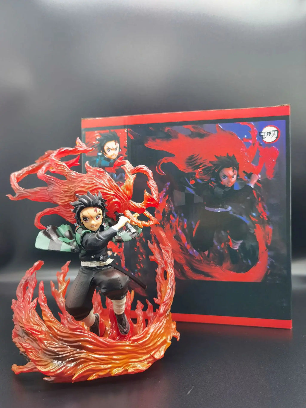 21cm Demon Slayer Kamado Tanjirou Hinokami Kagura Anime Figure Model Statue Boy Collection Desktop Decoration Ornament Toys Gift