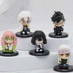 Q Posket Figure Wholesale Demon Slayer Mini Figurine 5Pcs 10Pcs 12Pcs 15Pcs Sets Kimetsu No Yaiba Small PVC Dolls Desktop Decora