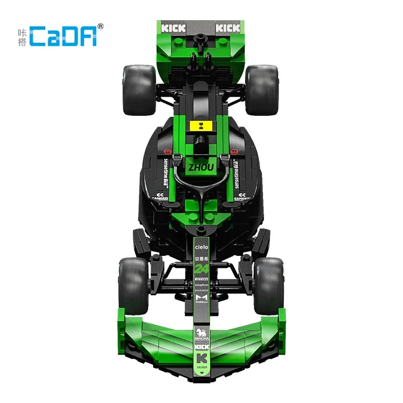 Cada KICK  Sauber Team C44 Formula-1 F1 Technical Racing Car Number 24 Sports Car Building Blocks Car Bricks Toys Holiday Gifts