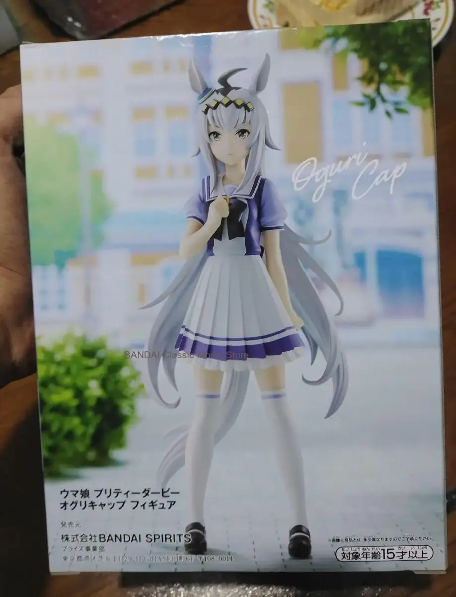 Bandai Officially Licensed Uma Musume Pretty Derby Cinderella Grey Oguri Cap 18CM PVC Figure Anime Model Genuine Boxed Toy Gift