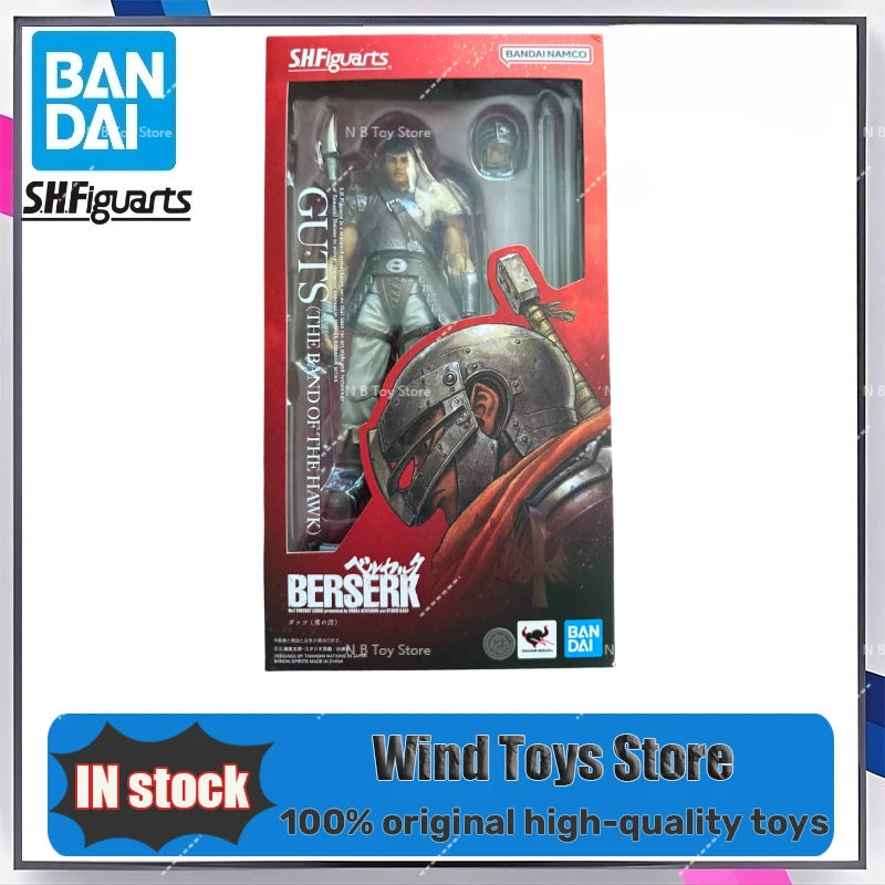 in Stock Original Anime Figure Bandai Berserk Guts S.H. Figuarts Action Figure SHF Toys Collector Model 16CM Doll Gifts