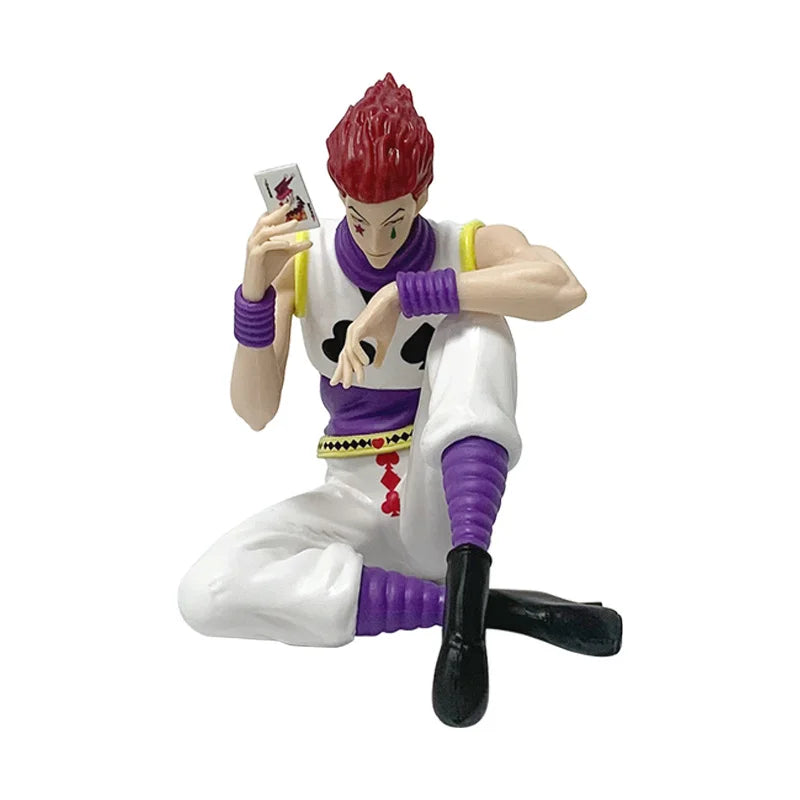 Anime figurine collection model figure: For Hunter X Hunter 11cm articulated sitting pose Hisoka two color, birthday gift