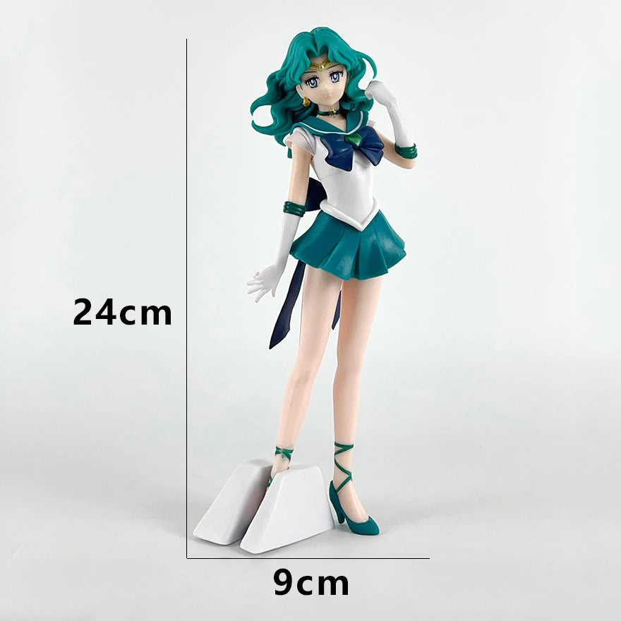 23cm Anime Sailor Moon Meiou Setsuna Figure GLITTER&GLAMOURS Kaiou Michiru Tenoh Haruka Tomoe Hotaru Action Figurine Toy Gift