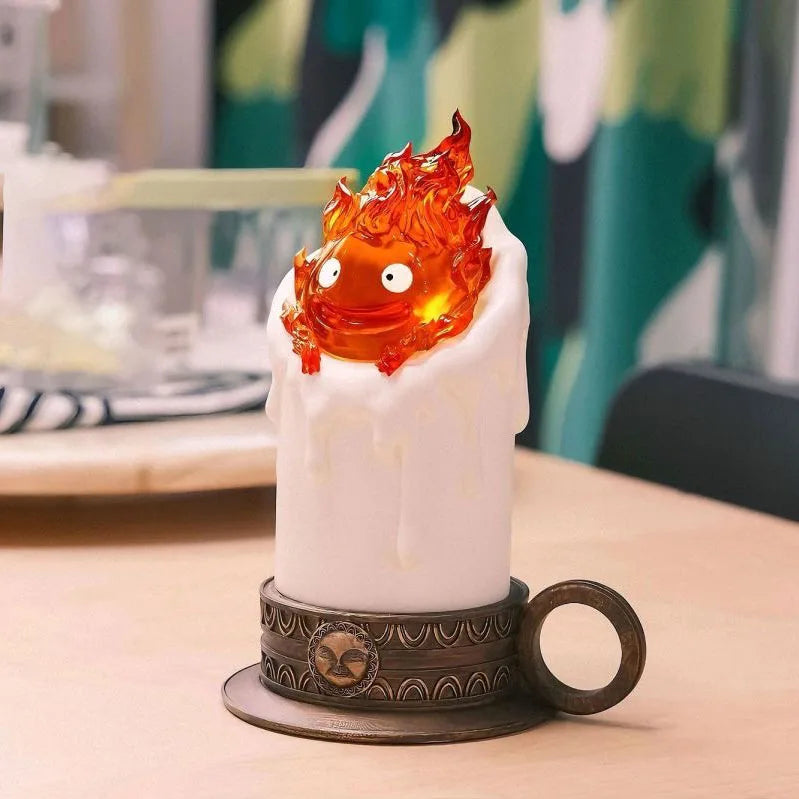 13cm/5.12in Anime Howl's Moving Castle Figure Luminous Calcifer Action Figures Pvc Collection Decoration Model Toys Gifts