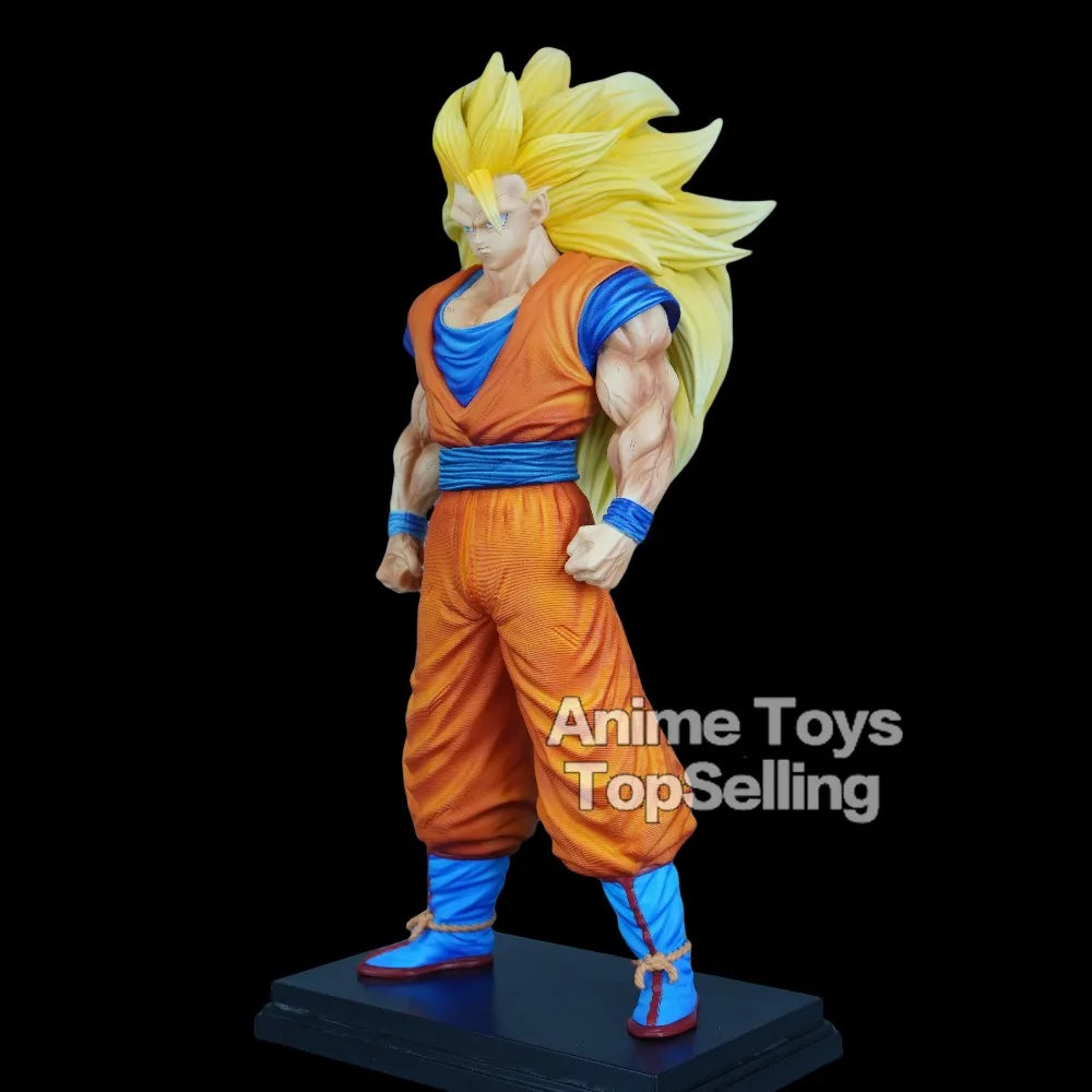 31.5cm/12.4in Anime Dragon Ball Figure Super Saiyan 3 Goku Action Figures Pvc Collection Model Toys for Children Gifts