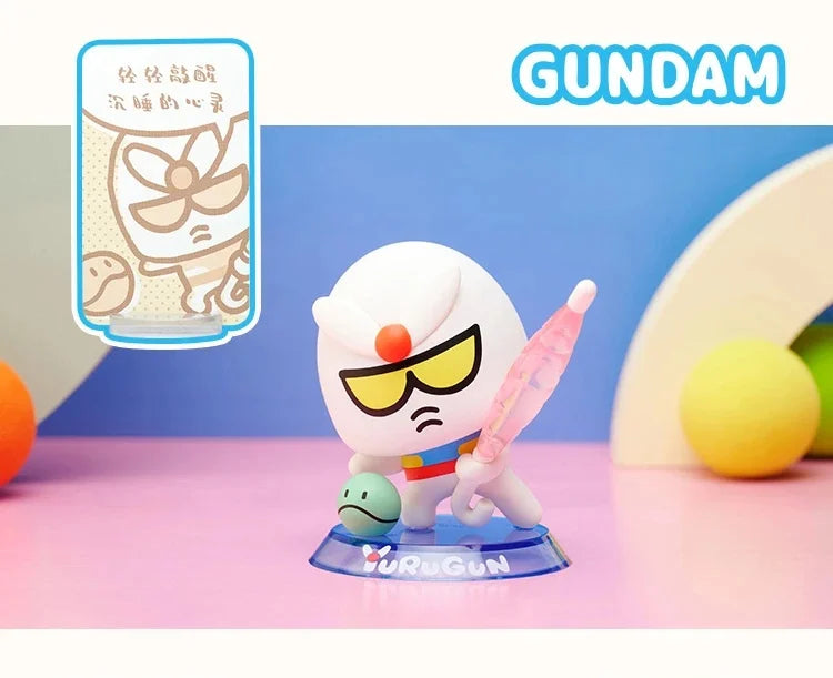 Bandai Gundam Action Figures Model YuRuGun ZAKU Char's ZAKU GM DOM SAZABI JUSTICE FREEDOM EX CASHAPON Q-version Gundam Original