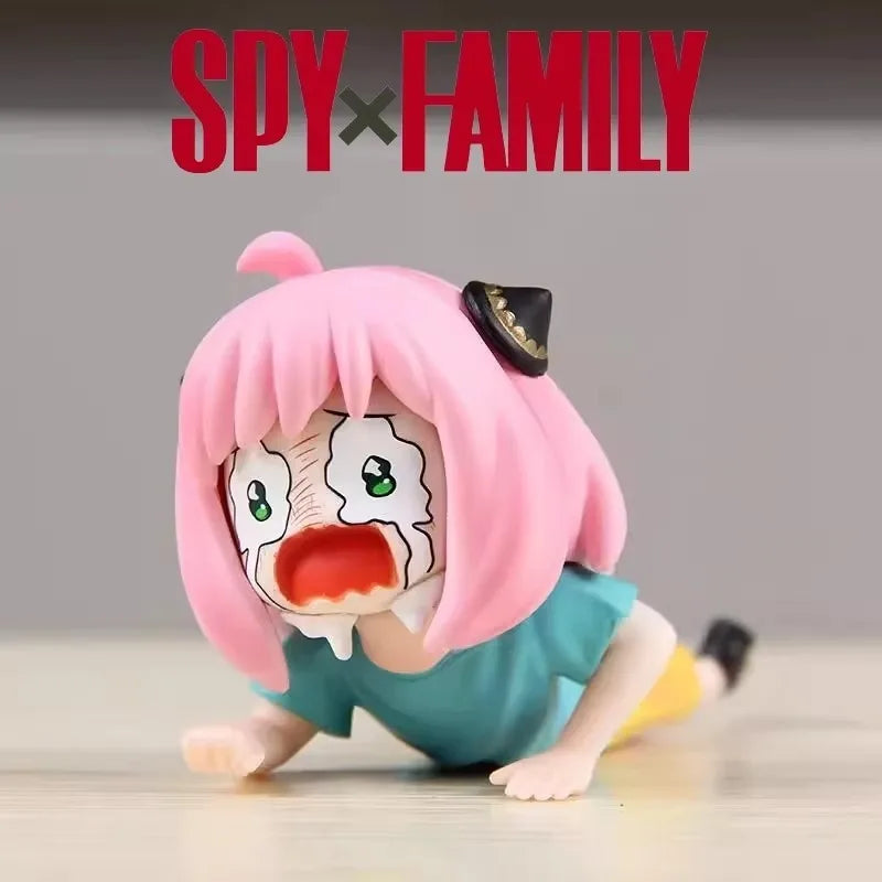Crying Anya Figure Statue Anime Spy X Family Cute Kawaii Anya Forger Figurine Sculpture House Decor Table Ornament Accessories