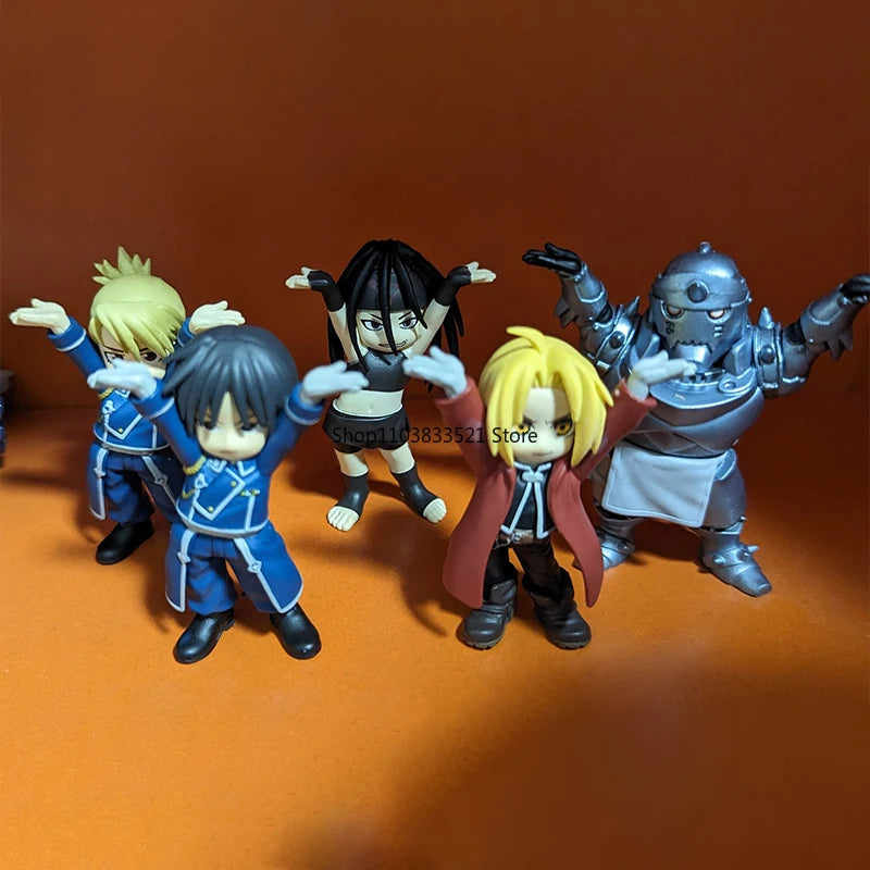 Genuine Original Fullmetal Alchemist Pen Holder Gashapon Toy Alphonse Elric Edward Elric Roy Mustang Figure Model Kids Gift
