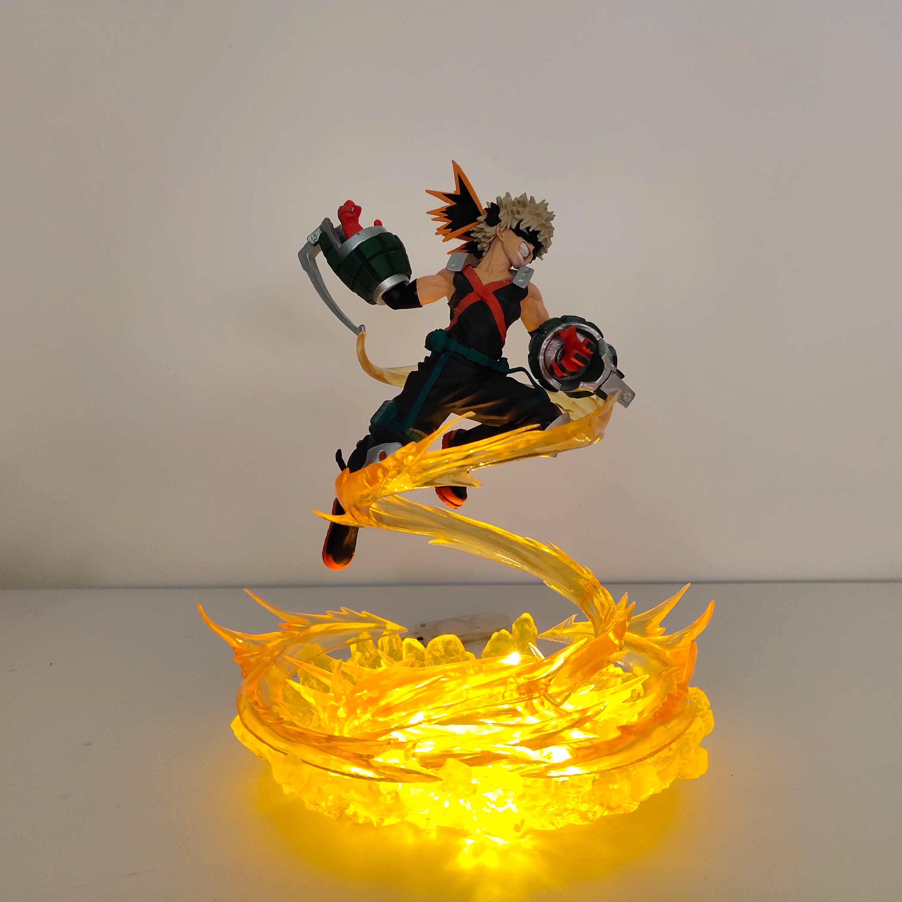 Anime Figure My Hero Academia Midoriya Izuku Bakugou Katsuki DEKU Toy PVC Model Collection DIY Effection Led Light Action Figure