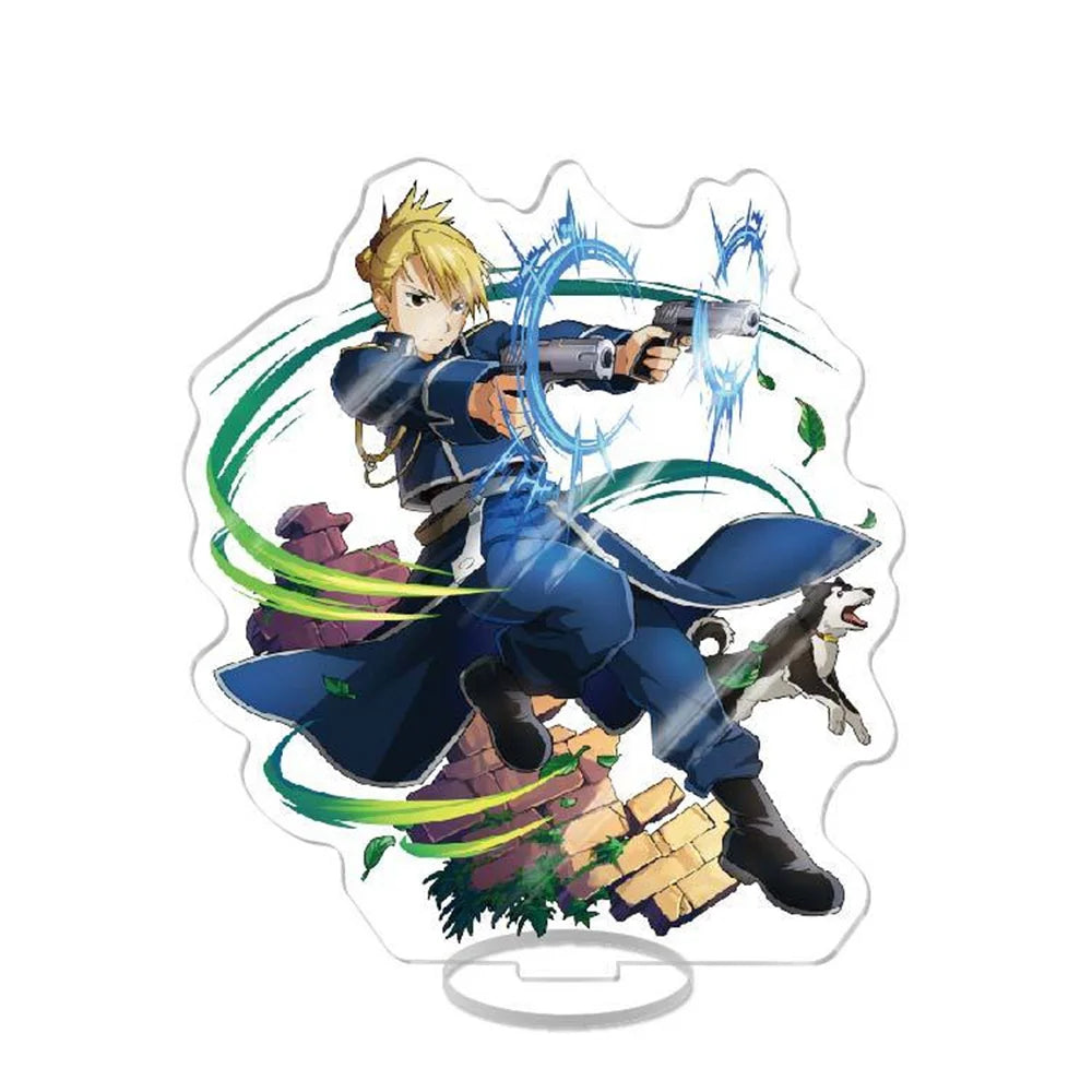 NEW Japan Anime Fullmetal Alchemist Acrylic Stand Model Figure Cosplay Plate Holder Topper Fans Christmas Desk Decor Plate Gift
