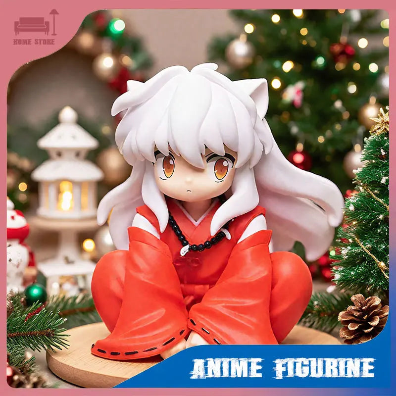 Anime Figurine Inuyasha Manga Action Figure Q Version Cute Figurine Statue PVC Model Desktop Decoration Ornament Collection Toy